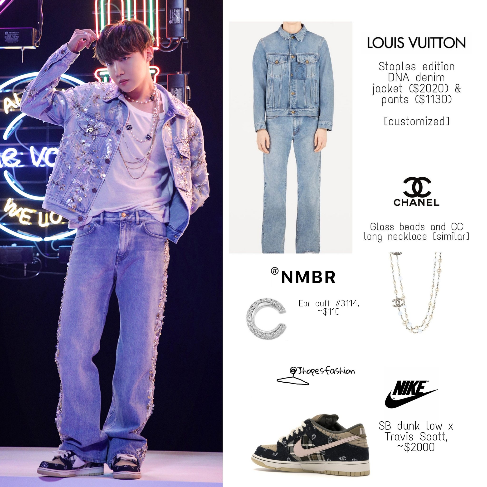 X 上的j-hope's closet (rest)：「Updated: Louis Vuitton customised