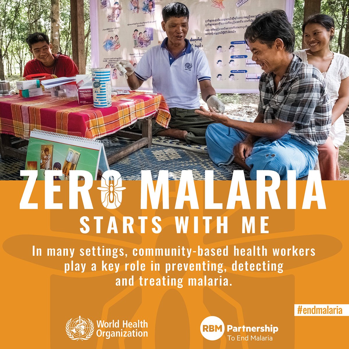 Today is  #WorldMalariaDayIn many settings, community-based healthworkers play a  role in preventing, detecting and treating  #malaria.Let's support them to  #EndMalaria!  https://bit.ly/32uKPFH 