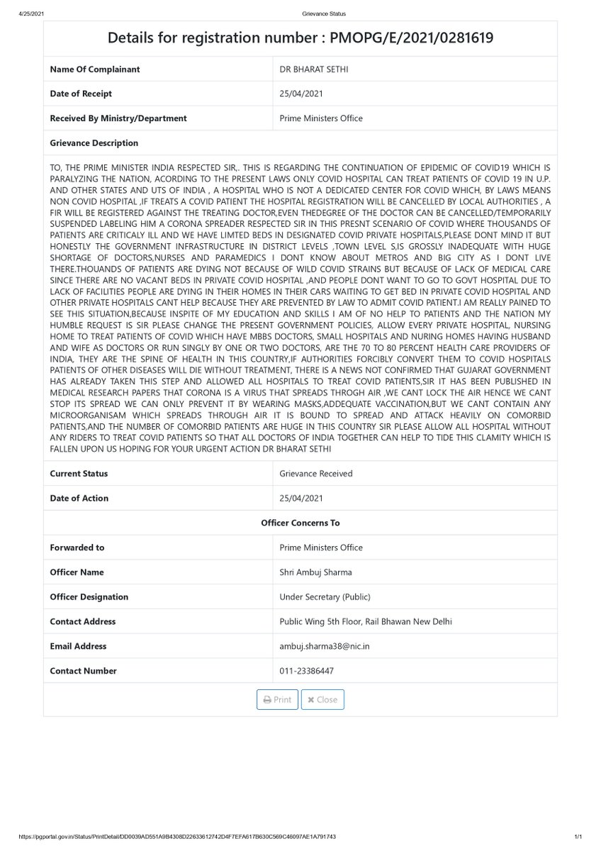 DrBharatSethi1's tweet image. @CMOfficeUP @PMOIndia @drharshvardhan @upnha SIR PLEASE ALLOW ALL HOSPITAL WITHOUT ANY RIDERS TO TREAT COVID PATIENTS SO THAT ALL DOCTORS OF INDIA TOGETHER CAN HELP TO TIDE THIS CLAMITY WHICH IS FALLEN UPON US SEEING THE PRESENT COVID SCENARIO