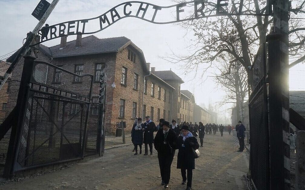 This is the entrance to Auschwitz concentration camp.The letters on the banner read “work will free you”. The guards convinced the inmates while going in they would eventually come out again after they worked, but most of them never came out again.