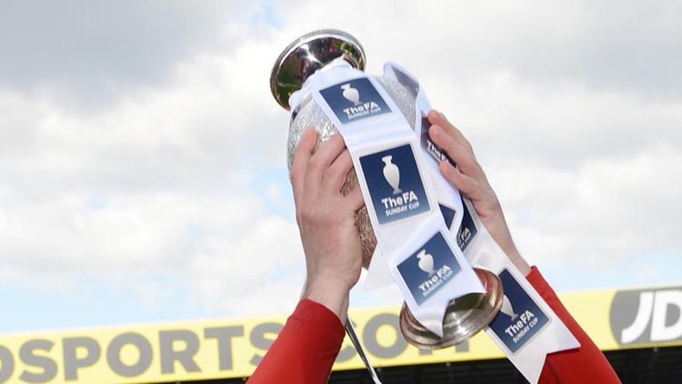 ⚽️ GAME DAY 🏆 Good luck to @StJoesSun who play in The @FA Sunday Cup Semi Final today! ☀️ All the best from all in Bedfordshire 👍 #LoveTheGame