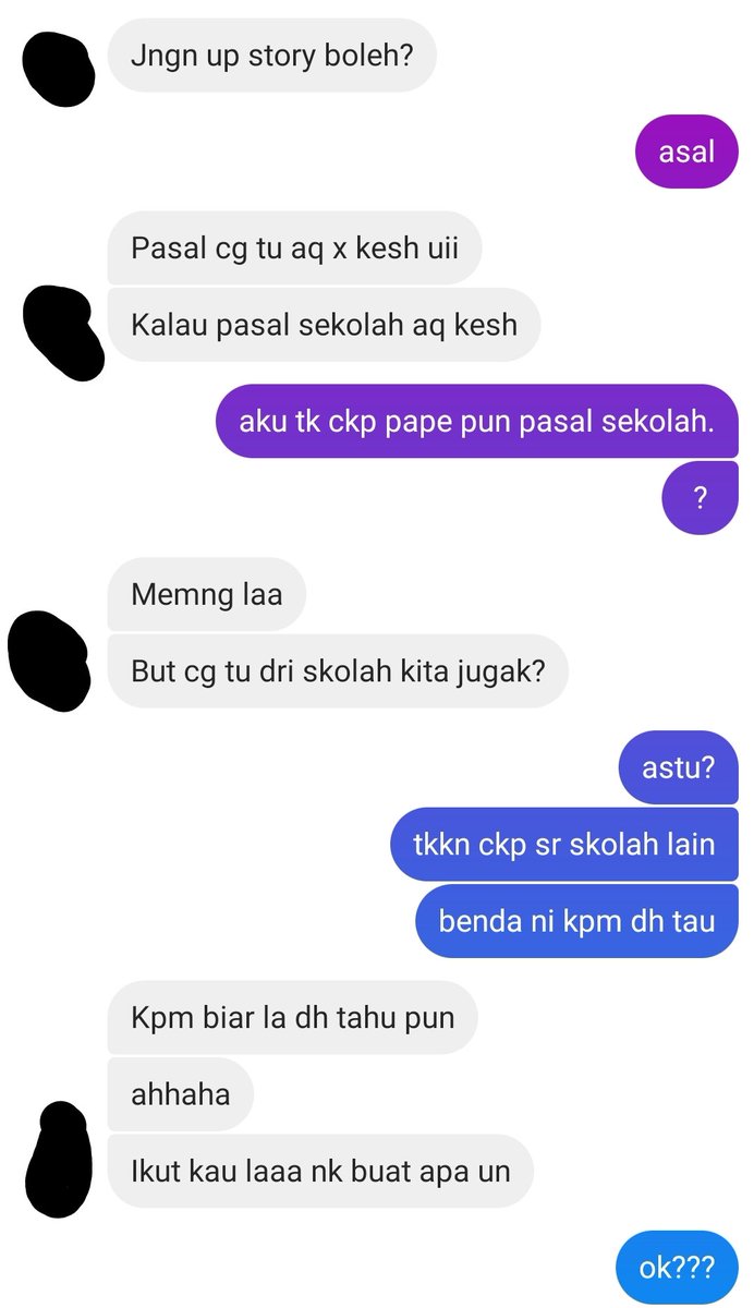some of these are from my classmate. some from schoolmate. all male. isnt this literal proof how that mindset is already engraved in them. lol.