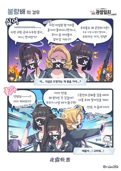 #ブルアカ
호감도 관찰 시리즈 EXTRA!
불량배(스케반) 편 