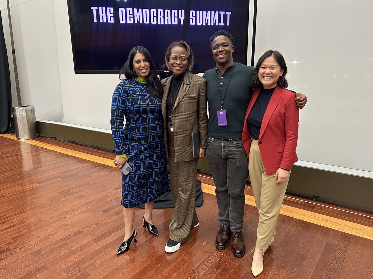 It was such an honor to be part of @nhannahjones’ Democracy Summit at Howard University yesterday. Feeling fired up after a day of phenomenal speakers and one of my favorite AI panels I’ve been on with @nabihasyed @kharijohnson and @errinhaines.