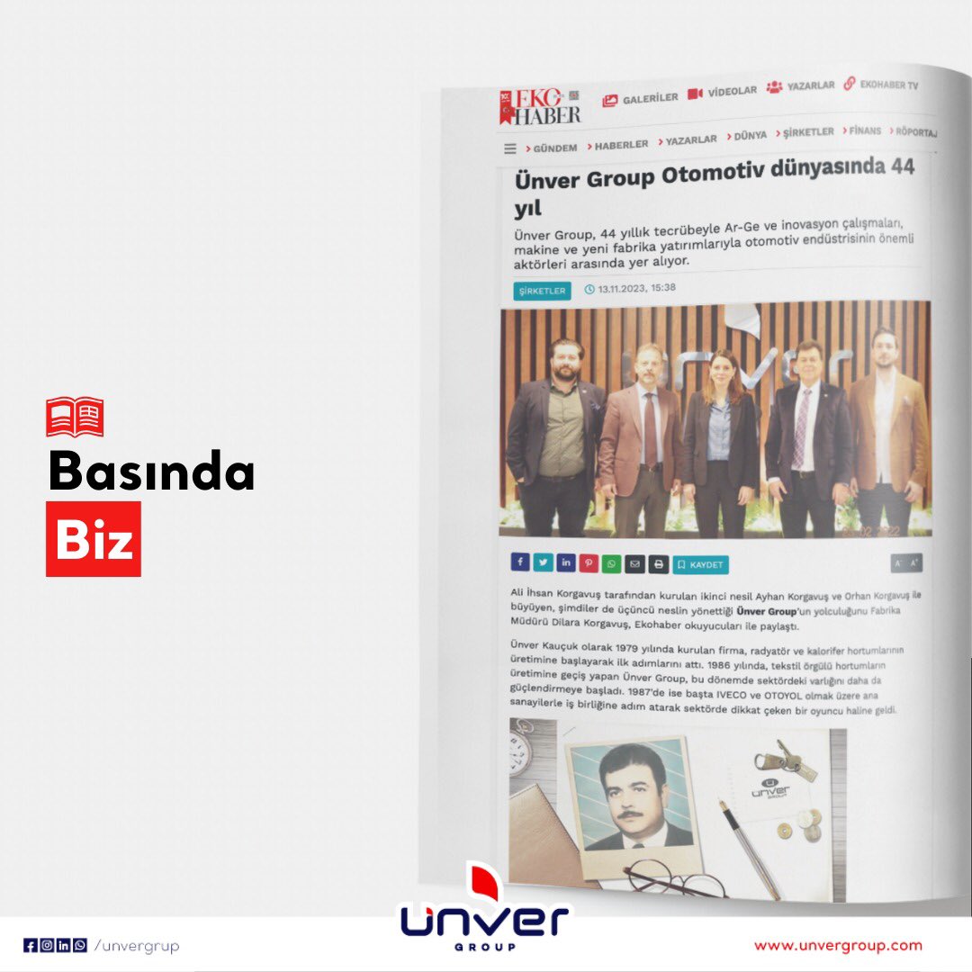 unver_group's tweet photo. Ünver Group olarak, şirketimizin 44 yıllık geçmişine dair detayları ve başarı hikayelerini içeren özel bir haberde yer almanın gururunu yaşıyoruz. https://t.co/M040LIvVTs