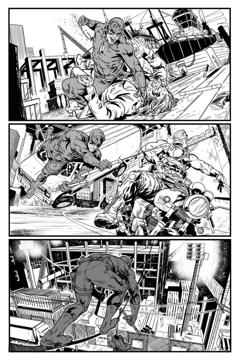 Farid_KrK's tweet photo. Daredevil 3 is OUT Today!!
Written by @saladinahmed 
Art by @AaronKuder and ME
Colors by @aburtov 
Letters by VC's Clayton Cowles
Edited by @EDevinLewis @TommyGWrites 

Here's some of my art for Daredevil 3!!
#daredvil #marvel https://t.co/He0Yi0VaXq