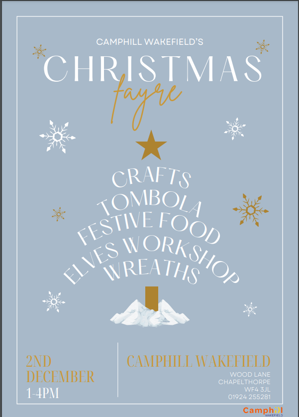 Our friends at Camphill College will be holding a Christmas fayre on the 2nd December. It will be a fantastic event!
<a href="/CamphillW/">Camphill Wakefield</a>