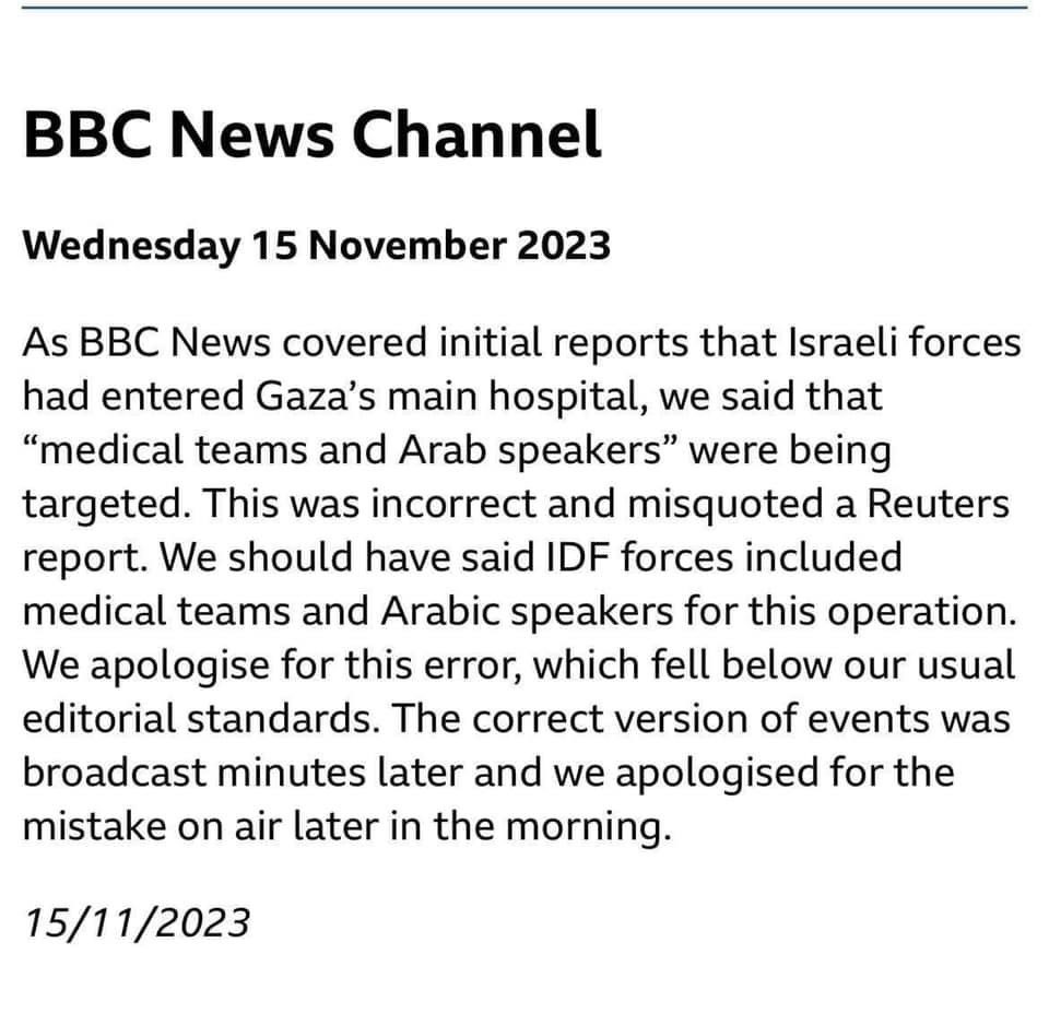 sabra_the's tweet photo. While the IDF is battling with terrorists in the Shifa hospital, they are also delivering humanitarian aid and incubators. Incredible.

Update: BBC corrects their initial comment, and admit to misquoting report regarding Israelis forces that had entered Gaza’s main hospital https://t.co/oTlPJ63E75