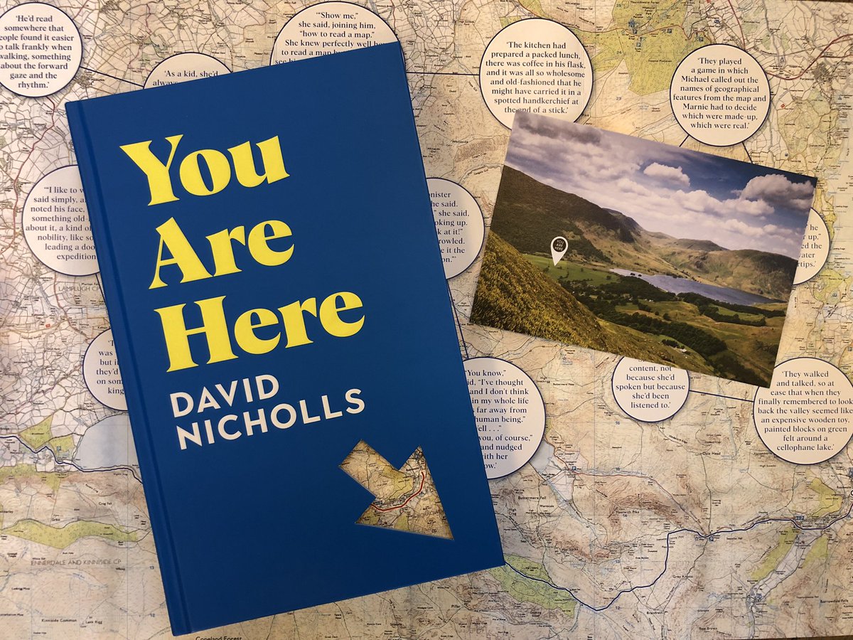 Matineegirl's tweet photo. Honoured and excited to have this in my post today. Thank you thank you @DavidNWriter @EmmaPublicity @SceptreBooks 💙💙💙 #YouAreHere Out next April. 
And it’s signed!! https://t.co/XRdxZ7YyhI