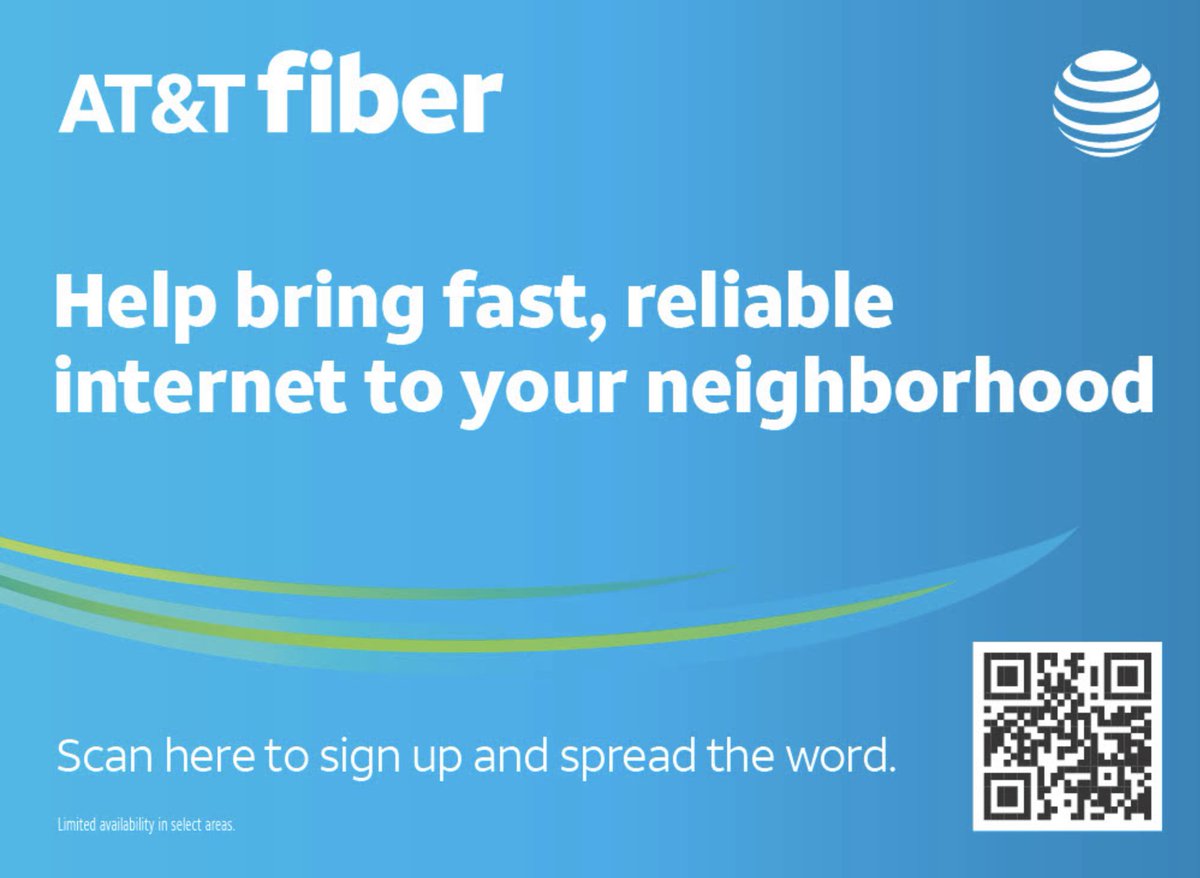 holland_marci's tweet photo. Hey #Sugarland peeps! Are you 👀  for FAST &amp; RELIABLE internet?  AT&amp;T is interested in building in your neighborhood.  Feel free to express interest via the QR Code.  #cityofsugarland #sugarhillneighborhood #attemployee @STXspeaks @LuisSilva_STX @Ahmad_Al02 @ATTPolicyTX https://t.co/pP0q5en6tH