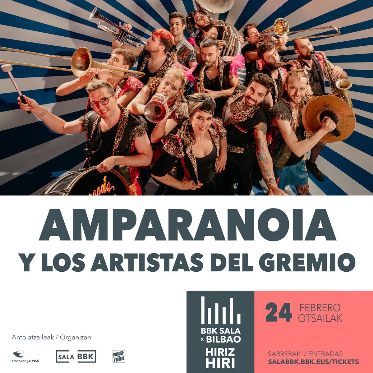 NOISEonTOUR (@noiseontour) on Twitter photo <a href="/amparanoiaofi/">Amparanoia</a> & LOS ARTISTAS DEL GREMIO cerrarán la 2ª edición del ciclo #HirizHiri en @salabbk (Bilbao) el próximo sábado 24 Febrero 2024. <a href="/amparosanchez/">Amparo Sánchez</a> <a href="/javivacas/">Vacas management</a> <a href="/EmankorSarea/">Emankor Sarea</a> +Info: noiseontour.com <a href="/amparanoiaofi/">Amparanoia</a> & LOS ARTISTAS DEL GREMIO cerrarán la 2ª edición del ciclo #HirizHiri en @salabbk (Bilbao) el próximo sábado 24 Febrero 2024. <a href="/amparosanchez/">Amparo Sánchez</a> <a href="/javivacas/">Vacas management</a> <a href="/EmankorSarea/">Emankor Sarea</a> +Info: noiseontour.com