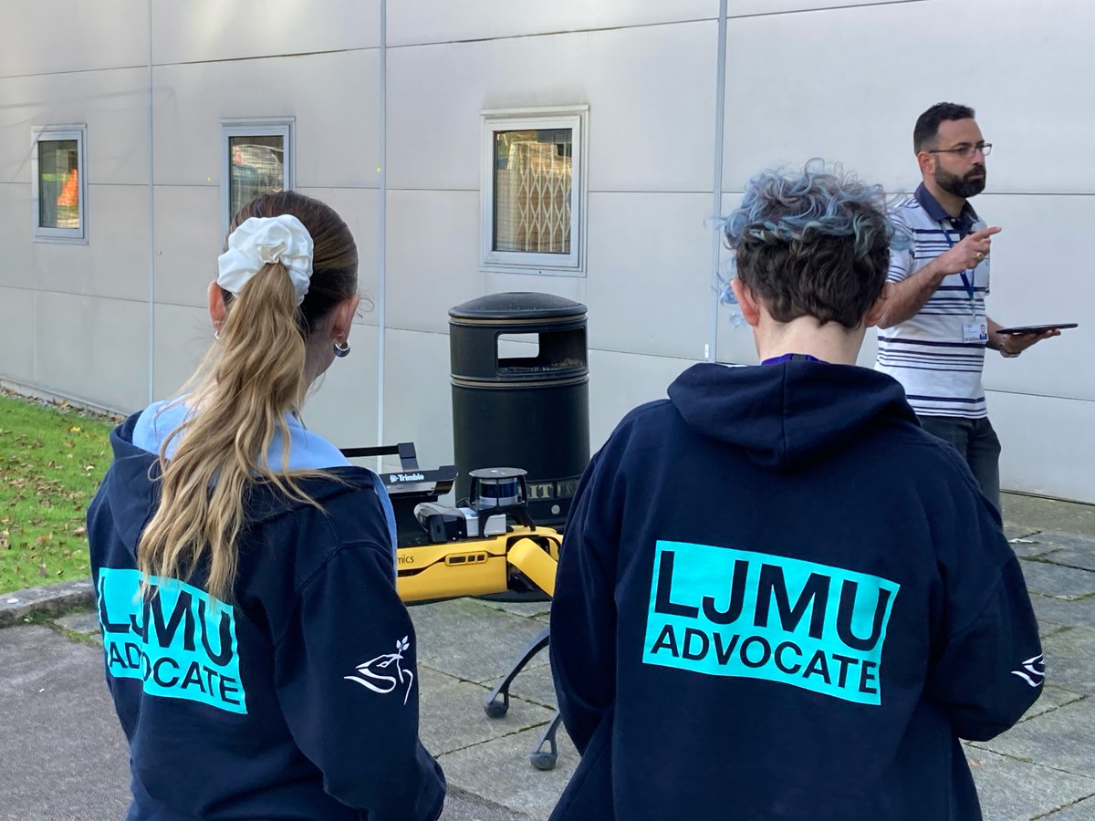 The #RoboDog was out and about 😃Thank you @crontoncoll for bringing your sixth-form students to @LJMU Campus today!🎓 We hope you enjoyed your visit :)