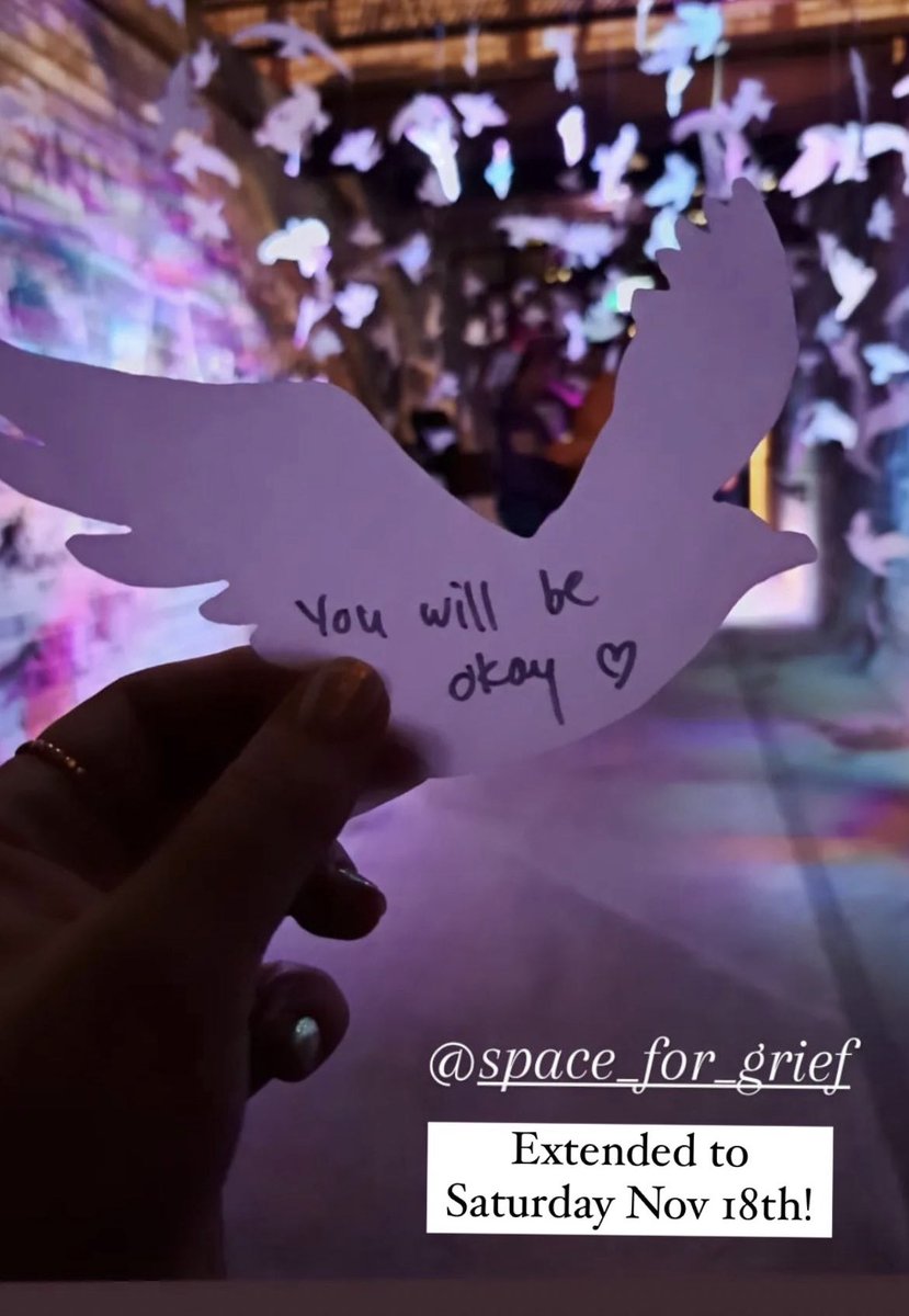 space_for_grief's tweet image. We’re so moved by the response to Space for Grief. Thank you to the thousands of people from all over the GTA who have come through.  We’re open till Saturday Nov 18th at Evergreen Brick Works daily 930am-5pm (FREE to attend)

Go to spaceforgrief.com to plan your trip!