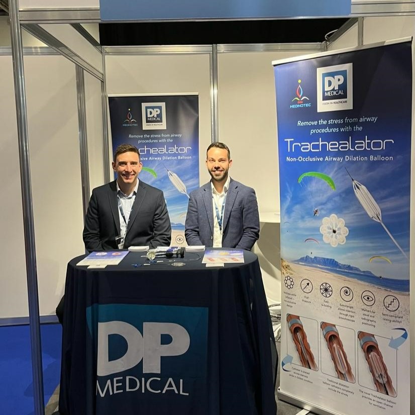 DpMedical's tweet photo. It's nearly the end of day two at the #Futuresurgery Conference at the @ExCeLLondon. Lewis and Luc have been showcasing the groundbreaking Disa Medinotec Trachealator, the non-occlusive Airway Dilation Balloon!
#FutureSurgery #FS23 #MedicalSupplier #London https://t.co/P22wiYlUph