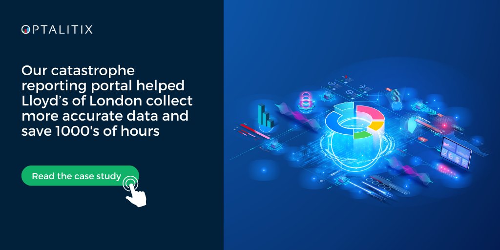 Discover how we helped Lloyd's of London enhance their Catastrophe claims reporting process. 

Optalitix Validate came to the rescue, empowering Lloyd's to develop a portal that revolutionized their data analysis process.

Dive into the details bit.ly/47klaj2