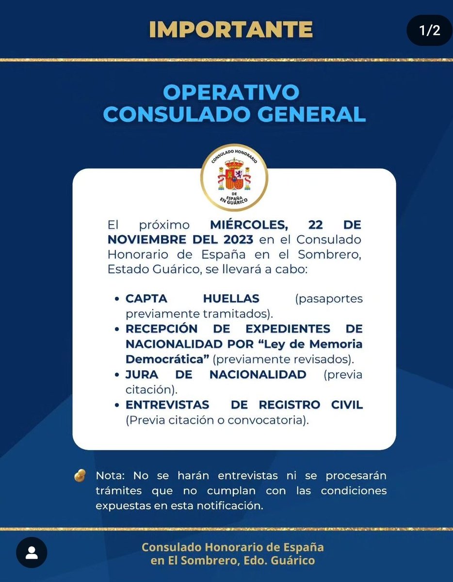 Consulado General de España en Caracas tweet media