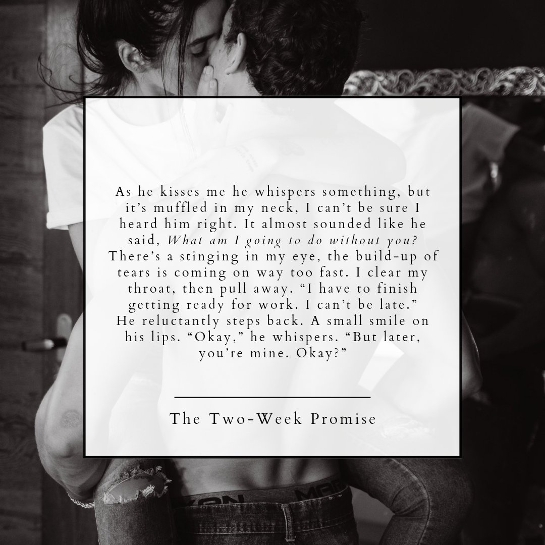 📖 The Two-Week Promise 

💔Two weeks may not be nearly enough... 

Out now in paperback, eBook, and KU.... coming soon to audio. 

#romcombooks 
#romancebooksofinstagram 
#romanceaudiobooks 
#steamyromcom 
#thetwoweekpromise 
#romancereads
#bookquotes 
#amazonkindleromance