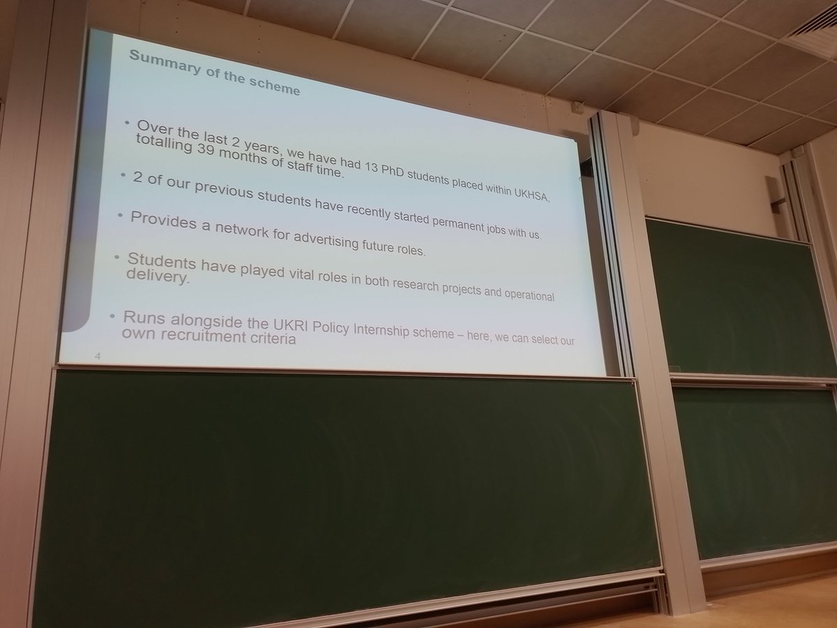 EdMHill's tweet photo. 3/ UKHSA-INI ECR scheme

💬 Chris provided gave scheme overview from @UKHSA perspective

💬 @ruth_mccabe with insights on experiences as a doctoral student working at UKHSA. Example of awesome work done by doctoral students!

📽️ : https://t.co/WH0DAr1Oyk https://t.co/2MUC3or1No