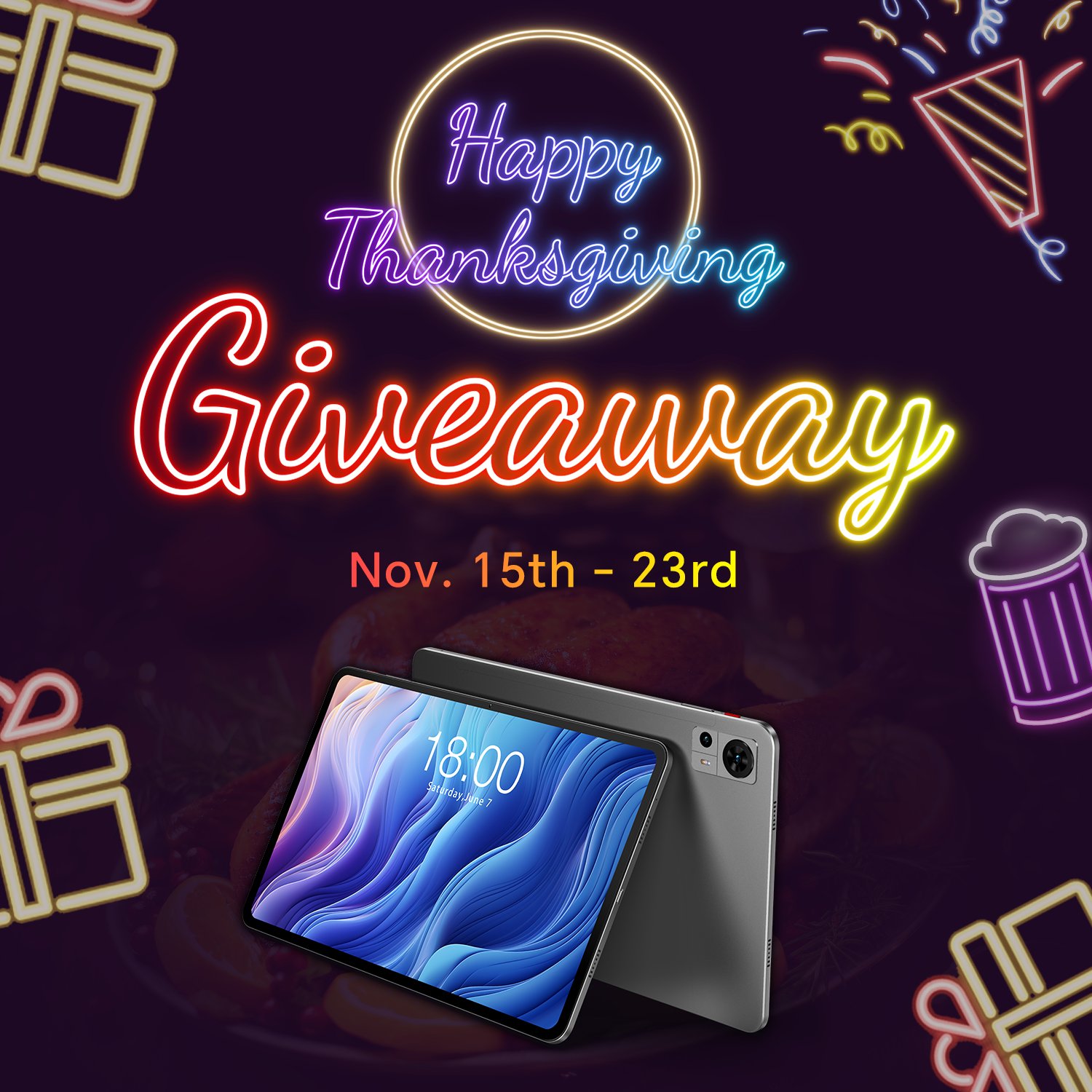 Teclast Official on X: BLACK FRIDAY SPECIAL! We're taking the excitement  up a notch this Black Friday with a special giveaway! Get ready to win our  brand new T60 Tablet! Follow All
