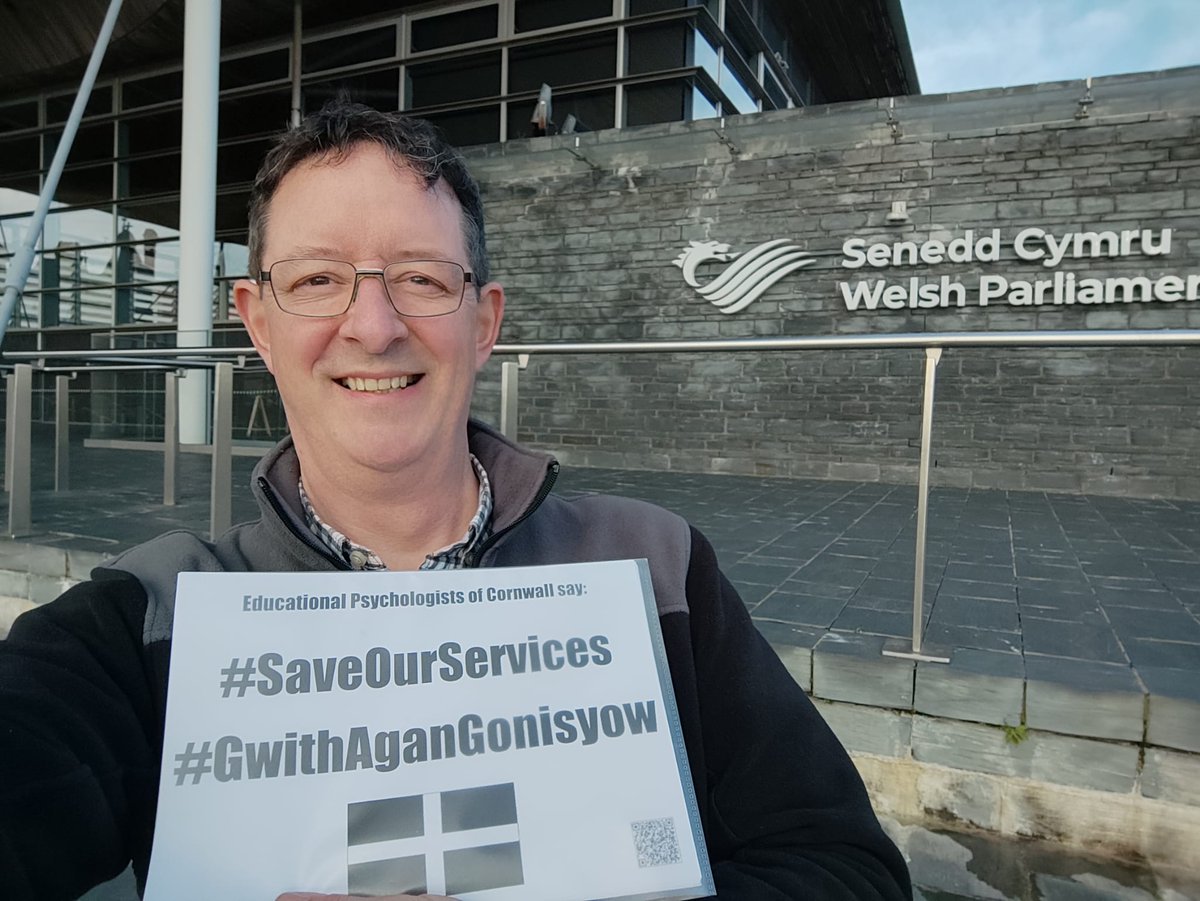 #SaveOurServices Educational psychologists from Cornwall have started arriving in Cardiff for the Association of Educational Psychologists' rally.   Joe Brook is the first arrival.