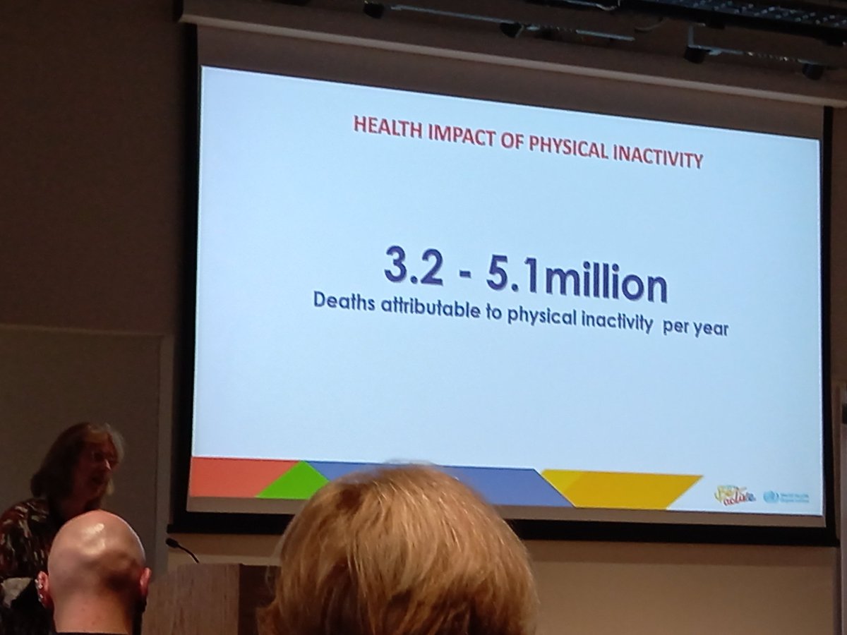 DrJulietHarvey's tweet image. We need to act to reduce the harm of inactivity #sitlessmovemore #activewards #pfalecture @WHO