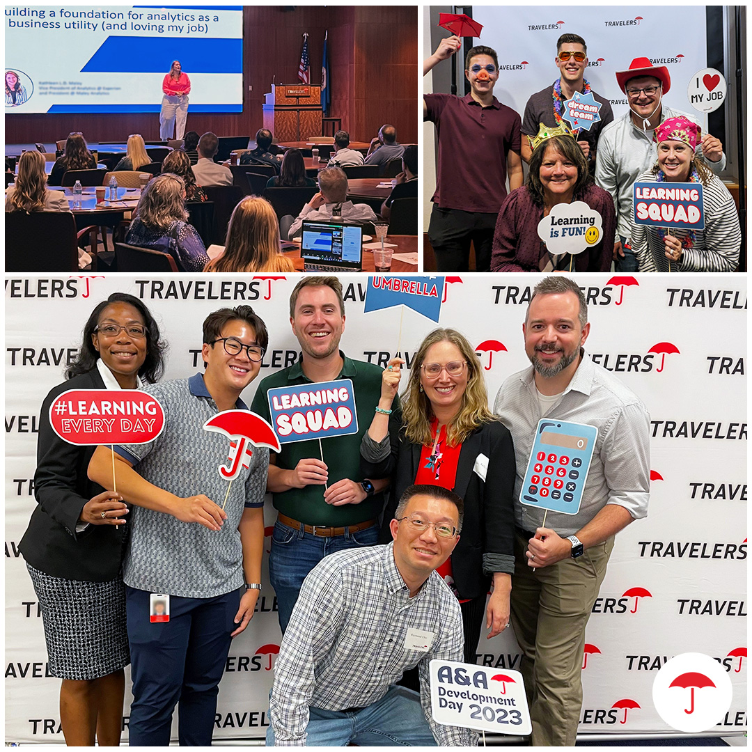 In September, more than 400 of our actuarial and analytics community members from Travelers, @TravelersCanada and @TravelersEurope gathered in person and virtually for a development day to network and learn new skills. Explore openings on our teams: travl.rs/3SqkPXj