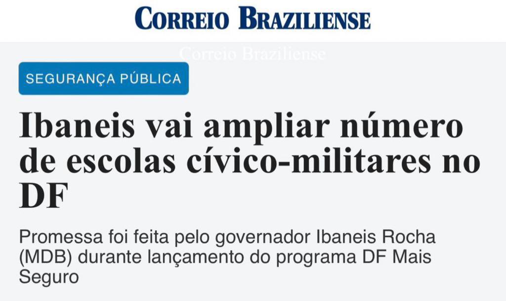 deproosevelt's tweet photo. Excelente notícia! As escolas cívico-militares são modelo de gestão, qualidade no ensino e representam mais segurança à comunidade escolar do DF. Eu apoio e contribuo para o seu desenvolvimento!🫡📚

Parabéns pela decisão, Governador! https://t.co/NYulbVTGdP
