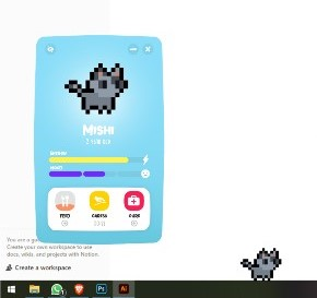 CaprogDev's tweet image. adding the stats panel to my game 😺

#cat #kitty #tamagotchit #gamejam #pc #deskpet