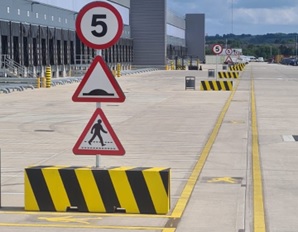 Polysafe_ltd's tweet photo. We supplied custom painted sign blocks for use in a supermarket RDC in Luton - delivered May 2023. Client installed their own signs. https://t.co/8F1HjMhVZQ