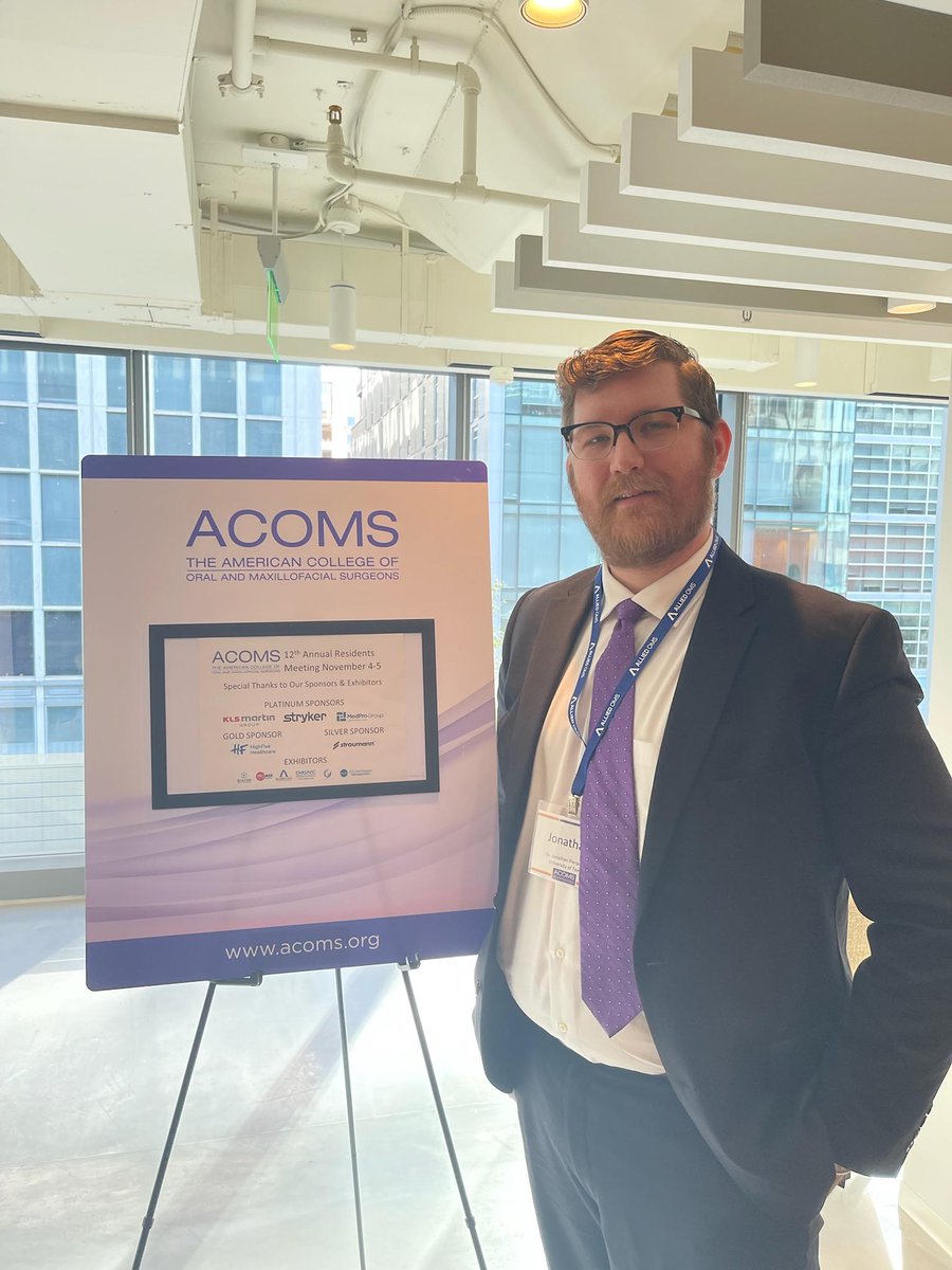 We are proud of our resident, Dr. Jonathan Pierpoline, for presenting at the American College of Oral and Maxillofacial Surgery meeting @theACOMS. He discussed our successful experience in jaw reconstruction for osteopetrosis patients.