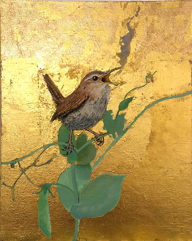 Liza Adamczewski (aka the Accidental Ecologist), artist who has created a series of 'Garden Icons' - mini paintings inspired by local wildlife #WomensArt