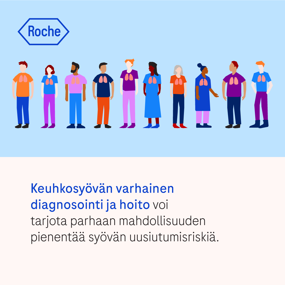 RocheFinland's tweet photo. Marraskuu on kansainvälinen #keuhkosyöpäkuukausi. Valtaosa keuhkosyövistä todetaan vasta siinä vaiheessa, kun syöpä on levinnyt keuhkoista muihin kehon osiin. Varhainen diagnosointi ja hoito ovat tärkeässä roolissa keuhkosyövän hoidossa. https://t.co/oyNfqquqv1