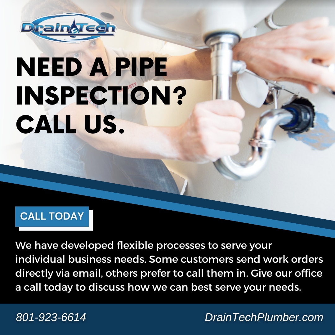 DrainTech3's tweet image. We can inspect the plumbing arteries of your home or business to locate any possible problems.  Schedule an inspection today.

Call us today!
801-923-6614
Book us instantly online at DrainTechPlumber.com

#DrainTech #DrainCleaning #CloggedDrain #CleanSeptic