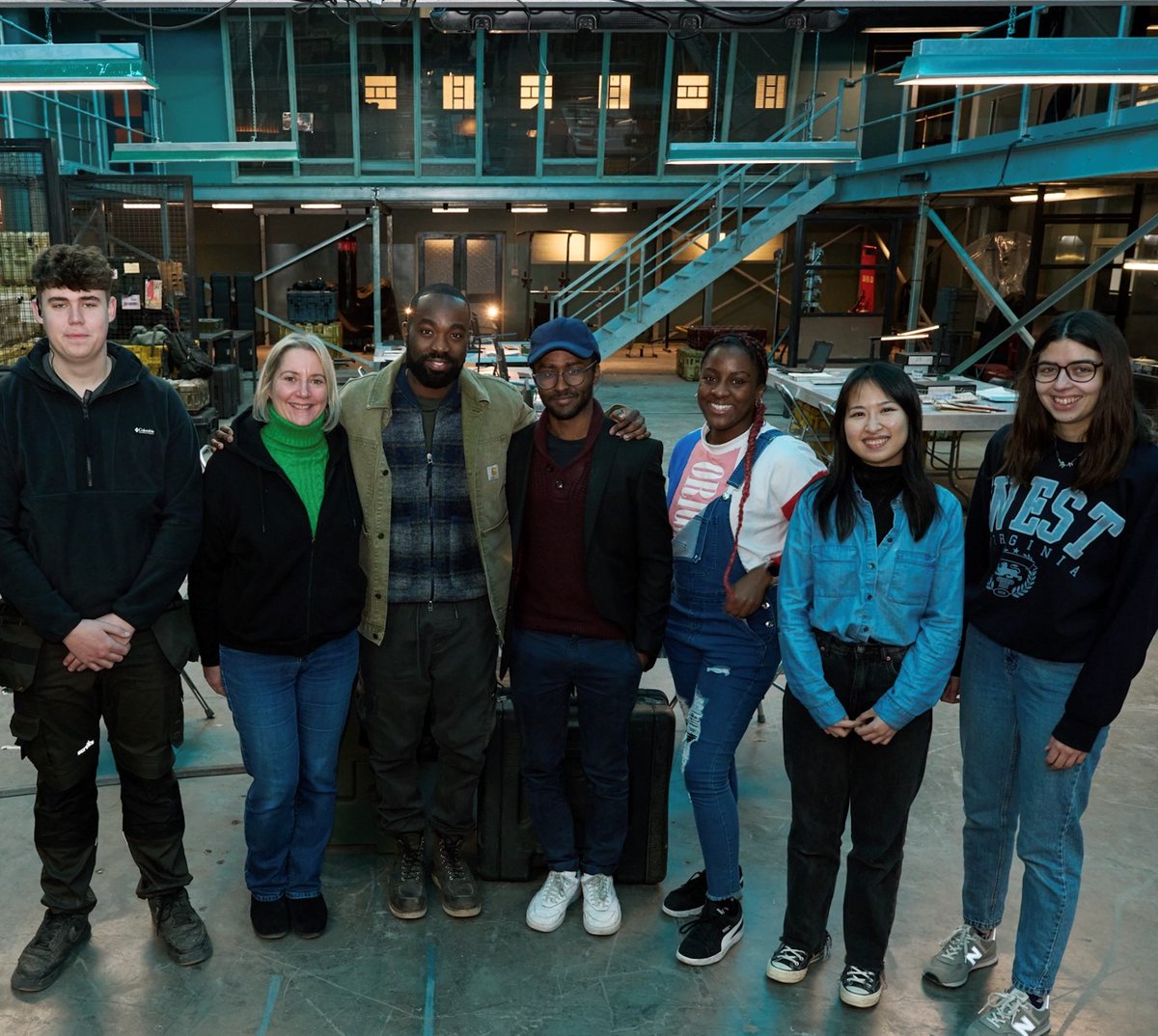 UKScreenSkills's tweet photo. The series, which airs today, was predominantly filmed across South Wales & Bristol. Featured below are our locally based #FirstBreak participants on set with @PaapaEssiedu. Big thanks to @GrittyTalent, our local project managers, and well done to all the crew. Enjoy the series! https://t.co/PEsWRseosi