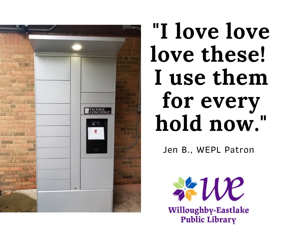 Want to grab your holds on the go or after library hours? Use our lockers! Just select "lockers" beside your library Branch name when placing your holds.