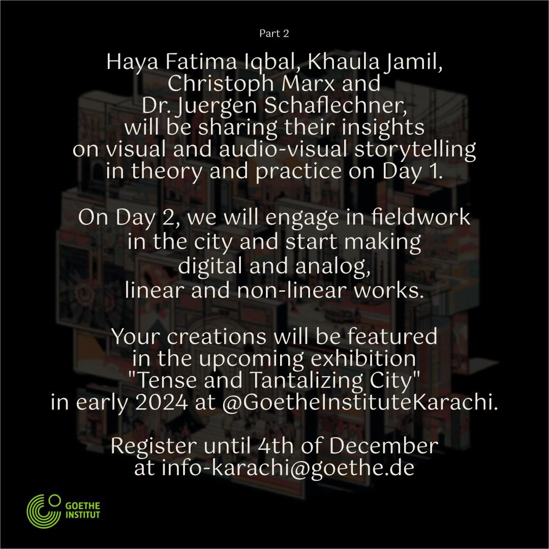 JSchaflechner's tweet photo. For Karachi filmmakers 2/2 https://t.co/ggZBUDI823