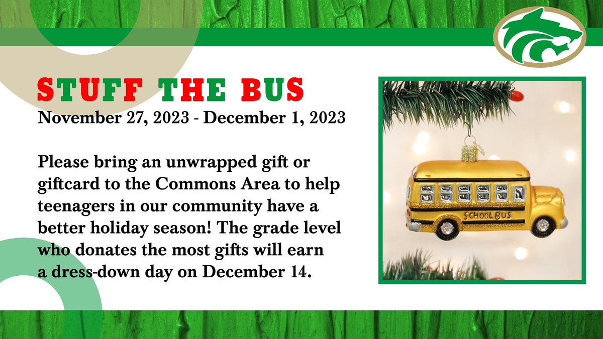 Please bring an unwrapped gift for Stuff the Bus!