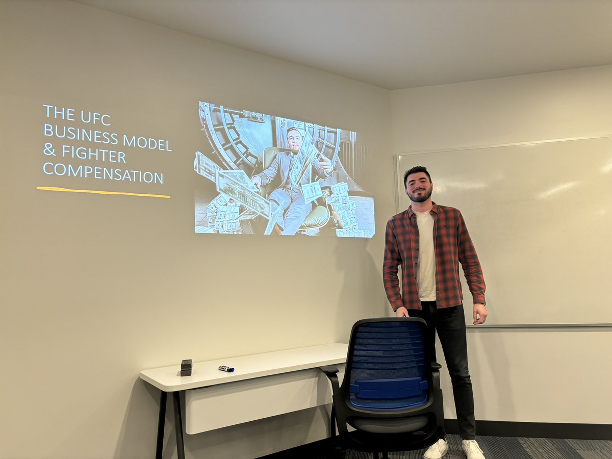 SentheSportsLaw's tweet photo. Last nights #studentpresentations were a knockout! A huge thank you to Riley Hanson, Nathan Bridewood, and Josh Iacobelli for enlightening the class on the world of FIFA, the Olympics, and the UFC! 🥊 @SentheShanthi @WindsorLaw https://t.co/bvDBIKdOre