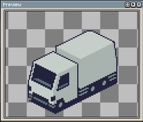 very eepy so I'm doing another simple pixel art truck again