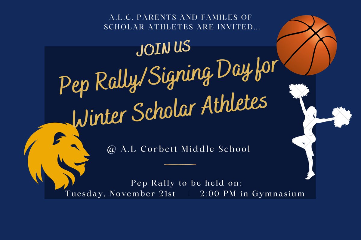 Please join us Tuesday, November 21 at 2:00 PM in the gymnasium for the Winter Scholar Athletes Signing Day!