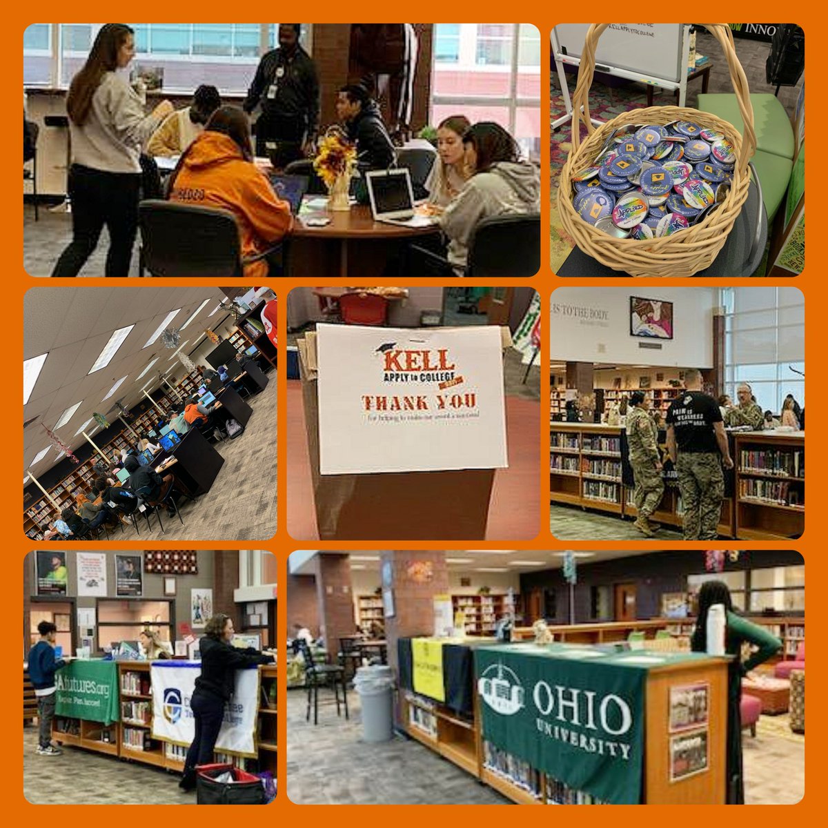 CCSDCounseling's tweet photo. Exciting day @KellHighSchool for our Seniors! It's APPLY TO COLLEGE DAY! Thank you... @kennesawstate @GaHighlands @TCSG @ohiou @UnivWestGa @USArmy @USMarineCorps @USNationalGuard @USNavy @OglethorpeUniv @GAfutures @CobbSchools #NoFeeNovember #applytocollegeday https://t.co/LNVpIsPIe3