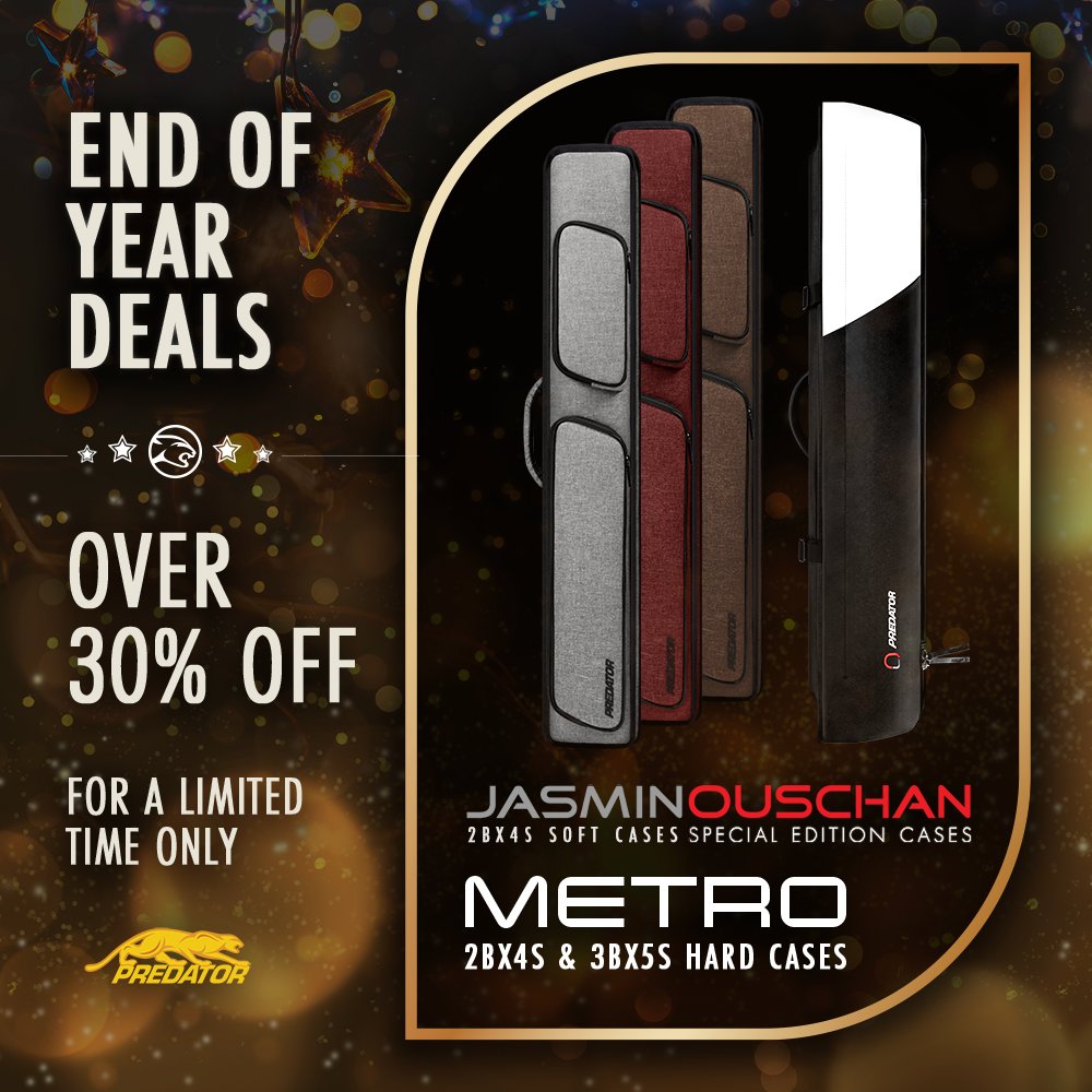 PredatorCues's tweet photo. Protect your cue with a stylish case that's over 30% off.
For a limited time only: https://t.co/YlEWyFuGp6
#EndOfYearSale #PoolCueCases #PredatorCues https://t.co/a7iyD51cur