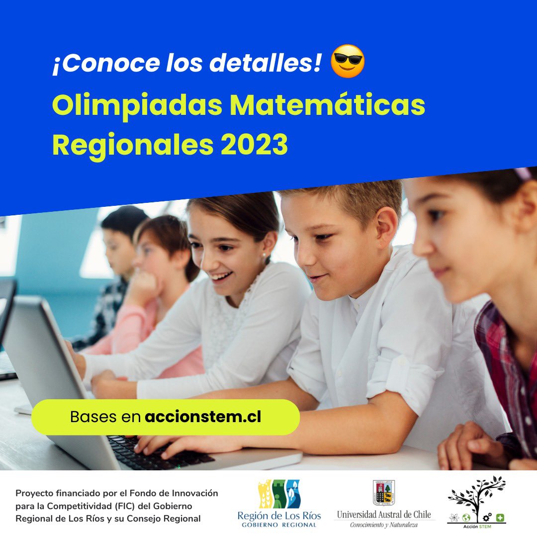 Accion_stem's tweet photo. 🎉¡No te pierdas los detalles de las #OlimpiadasMatemáticasRegionales2023 con @khanacademy!😍🌟

Descubre los emocionantes desafíos y premios de la competencia matemática del año🏆💪

🫡 Revisa las bases en https://t.co/jknKpxG8H8

#STEM #matemáticas https://t.co/7uvhgntb9h