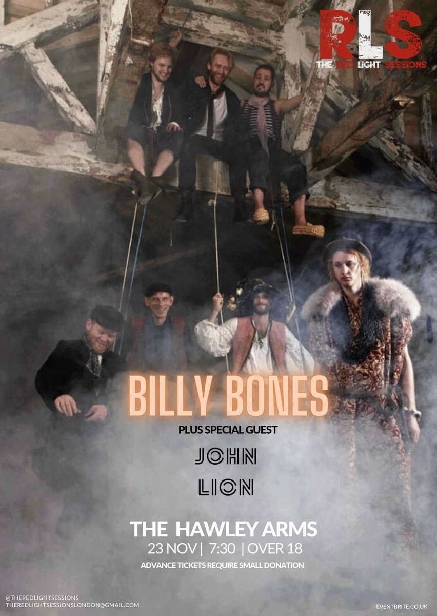 NEXT SHOW 23/11 <a href="/hawley_arms/">The Hawley Arms</a> 
Tickets below 🎟️ 

<a href="/billybonesband/">Billy Bones Band</a> <a href="/johnlionmusic/">John Lion</a> 

eventbrite.co.uk/e/748070688567…