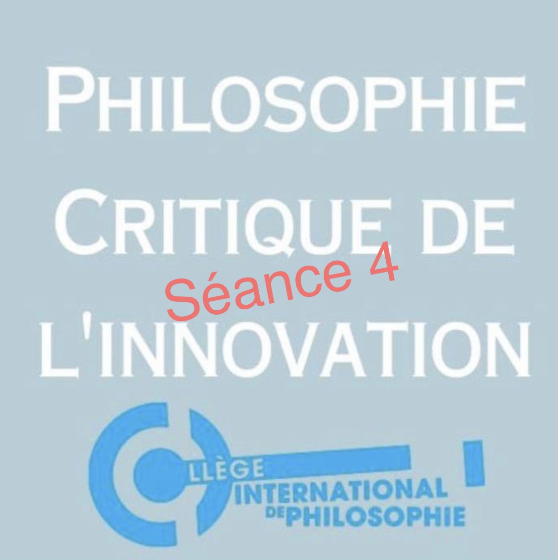 4e épisode du séminaire au <a href="/CIPh1983/">Collège international de philosophie</a> "philosophie critique de l'#innovation": 1. Historiographie de l’innovation de l’Antiquité au contemporain. 2. AF Schmid, philosophe chercheur <a href="/Mines_Paris/">Mines Paris - PSL</a> <a href="/InHenriPoincare/">IHP</a> <a href="/CNRS/">CNRS 🌍</a> « L’invention en #philosophie » shorturl.at/pvA57