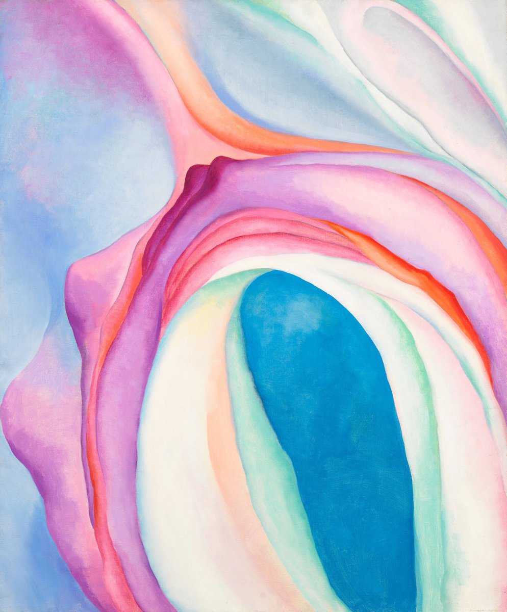 'I found I could say things with color and shapes that I couldn't say in any other way—things that I had no words for.'—Georgia O'Keeffe What better way to celebrate O'Keeffe's birthday today than with this rhythmic painting from 1918, Music, Pink and Blue No. 2.