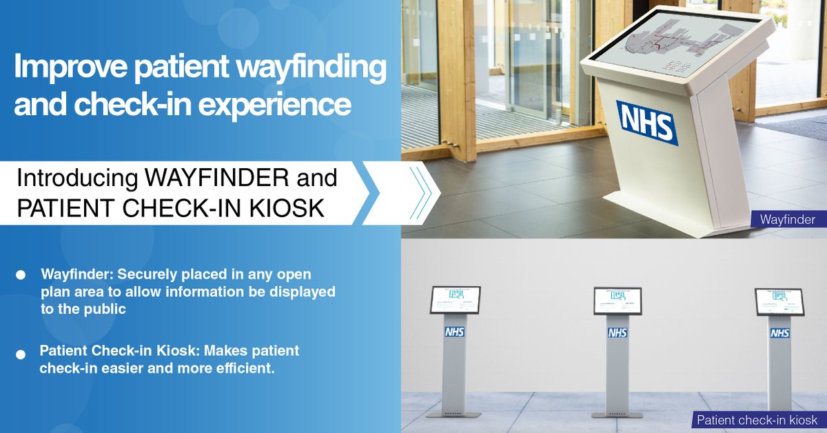 DalenHealthcare's tweet photo. Improve your patient wayfinding and check-in experience! Introducing Wayfinder and Patient Check-in Kiosk...

Find out more here >>> https://t.co/fMpqzHQc6J

#NHS #Healthcare #Wayfinding #PatientCheckinKiosk https://t.co/WtP2J1aciX