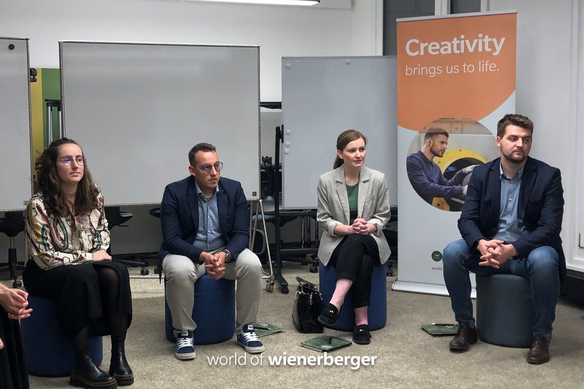 wienerberger's tweet image. Last week 1 of our #developmentprogram groups finished their 1st module. 💻💼🎉
The module focused on #selfreflection &amp;amp; future vision, the #firesidechat with one of our #boardmembers was a great opportunity for our #youngpotentials. 🗯 #worldofwienerberger #wienerbergercareer