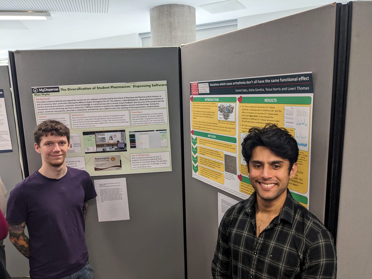 And here they are! Rhos Phyfer (supervised by Dr Matt Ivory and Dr Rhian Deslandes) and Daniel Sabu (supervised by Dr Lowri Thomas). 

Da Iawn i Rhos a Daniel.