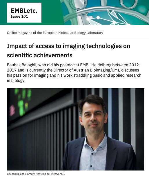 Euro-BioImaging ERIC (@eurobioimaging) on Twitter photo Nice interview article by @EMBL etc of Baubak Bajoghli <a href="/CMI_ImagingNode/">Austrian BioImaging/CMI</a> with personal insights into the importance of open access to #research infrastructures & insight into the impact of #EuroBioImaging.
Don't miss it! ⤵️ embl.org/news/embletc/i… Nice interview article by @EMBL etc of Baubak Bajoghli <a href="/CMI_ImagingNode/">Austrian BioImaging/CMI</a> with personal insights into the importance of open access to #research infrastructures & insight into the impact of #EuroBioImaging.
Don't miss it! ⤵️ embl.org/news/embletc/i…